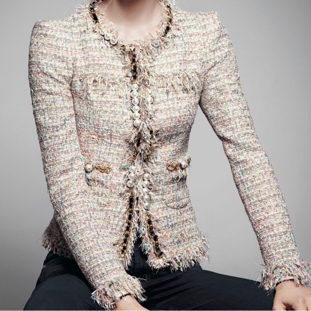 Tweed Boucle Blazer McGinn Elizabeth